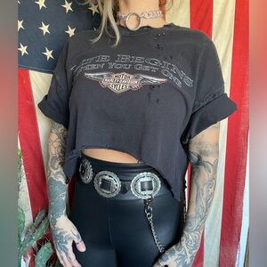 Vintage Harley Davidson Crop